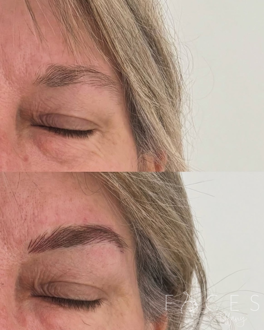 Brow permanent makeup side profile, Faces by Tiffany Exeter